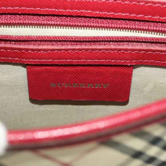 BURBERRY Nova Check Shoulder Bag Nylon Beige Auth 42722 - Picture 11 of 16